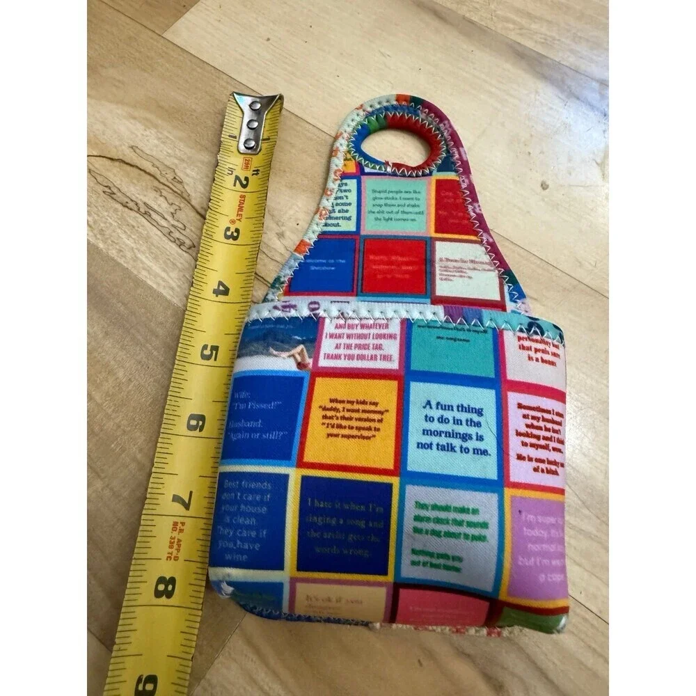 Drinks On Me Coasters Fabric Tote Holder